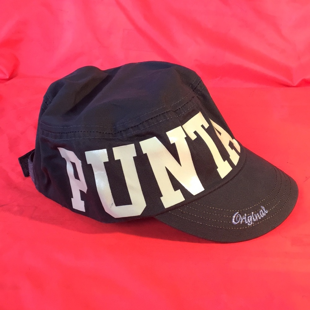 Original Robin Ruth Punta Cana hat 2 panel flat top camp cap brown gold